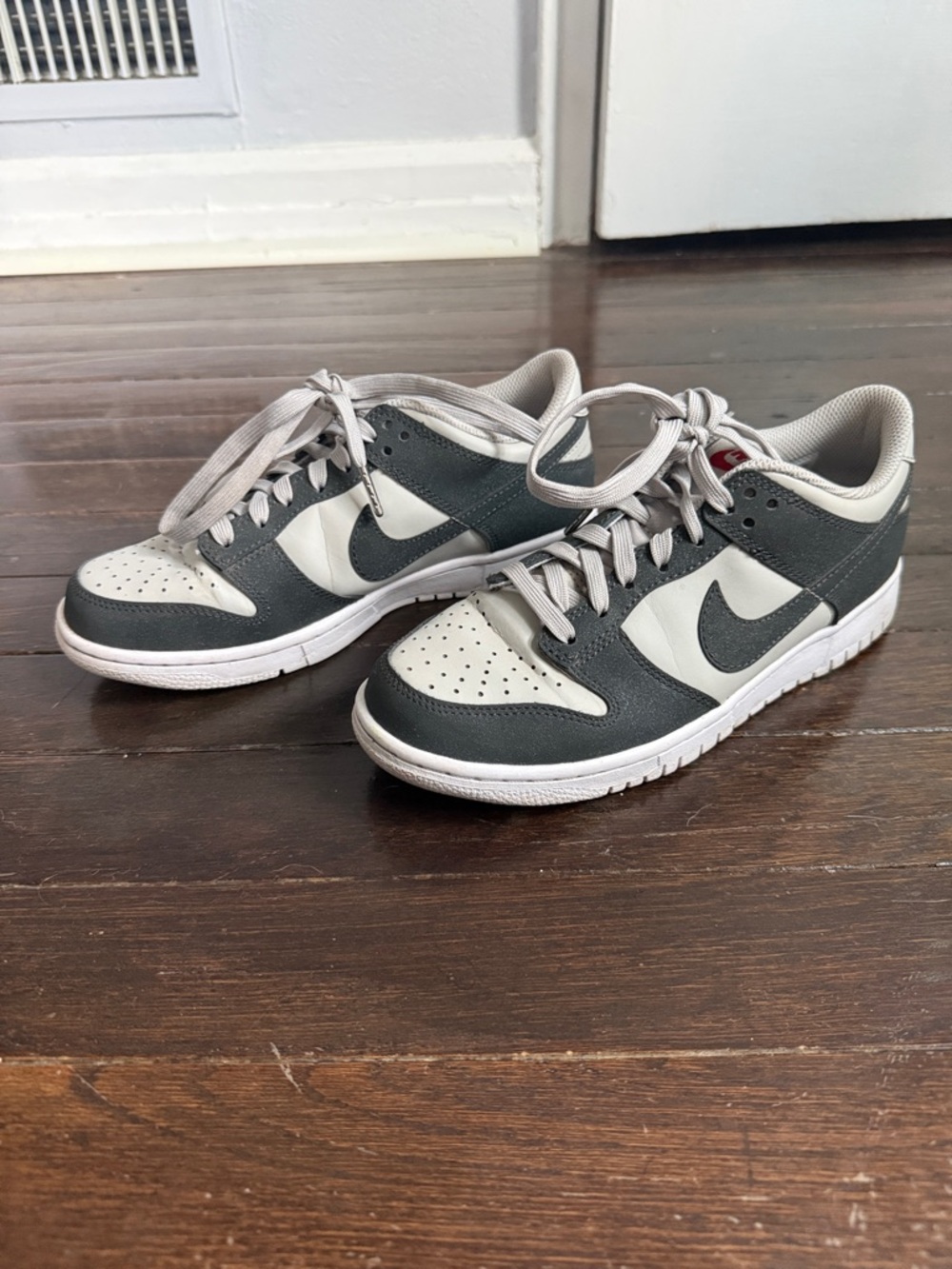 Nike Gray and White Low-Top Sneakers
